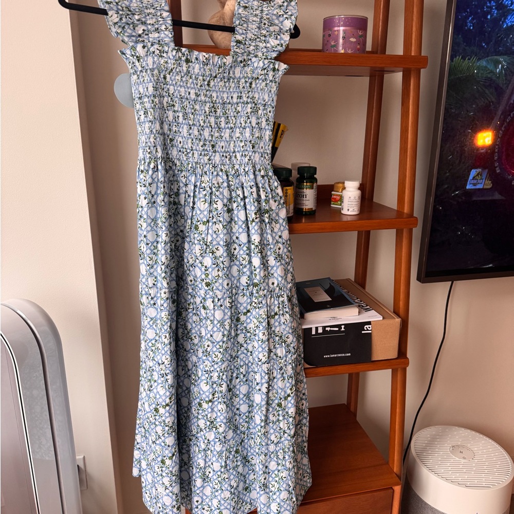 HILL HOUSE HONE Floral Blue NAP Dress